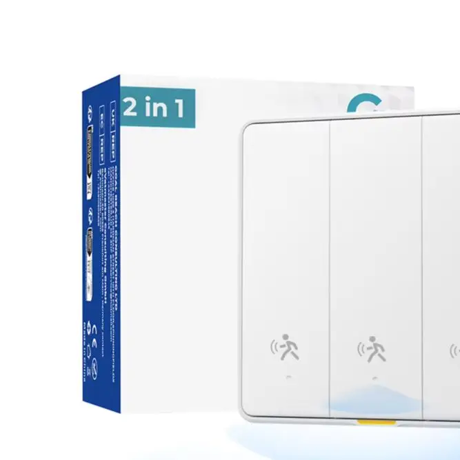 

1 комплект, умный настенный выключатель переменного тока 110 ~ 240 В 5060 Гц, для ZigBee, сенсорный переключатель шлюза, аксессуары для умного дома, пульт дистанционного управления