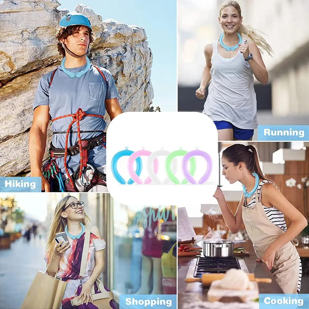 

1pcs Hands Free Cold Pack Reusable Neck Cold Ice Pack Portable Cooling Neckband Easy To Clean for Extremely Weather/Summer