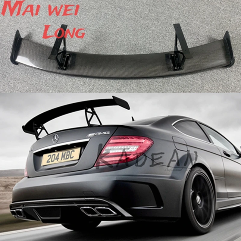 C CLass W204 C63 coupe carbon fiber black series trunk spoiler rear wing fit for C63 spoilers C63 2/4 DOOR 2007-2014