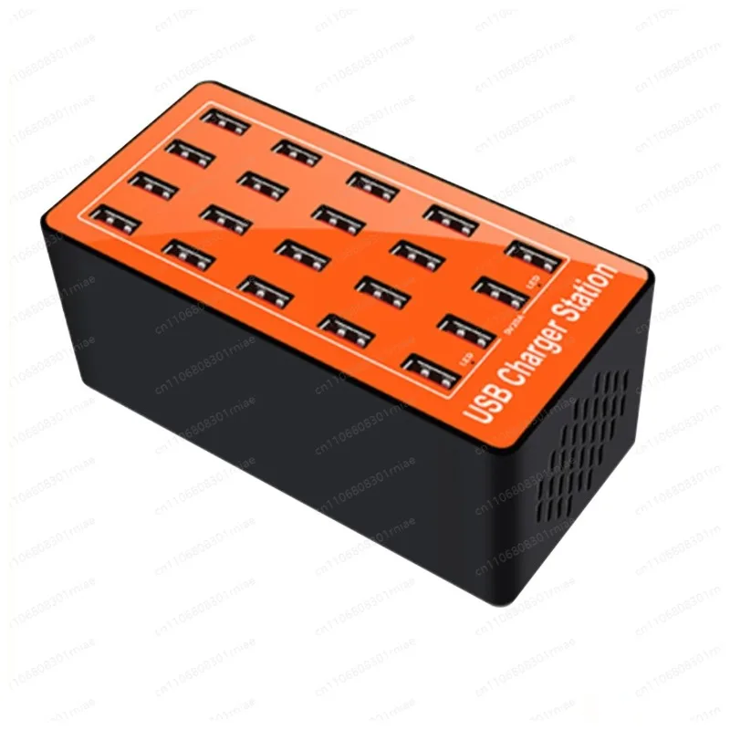 Multi-device high-efficiency charging station: 20-port 80W USB fast charging, built-in intelligent charging engine