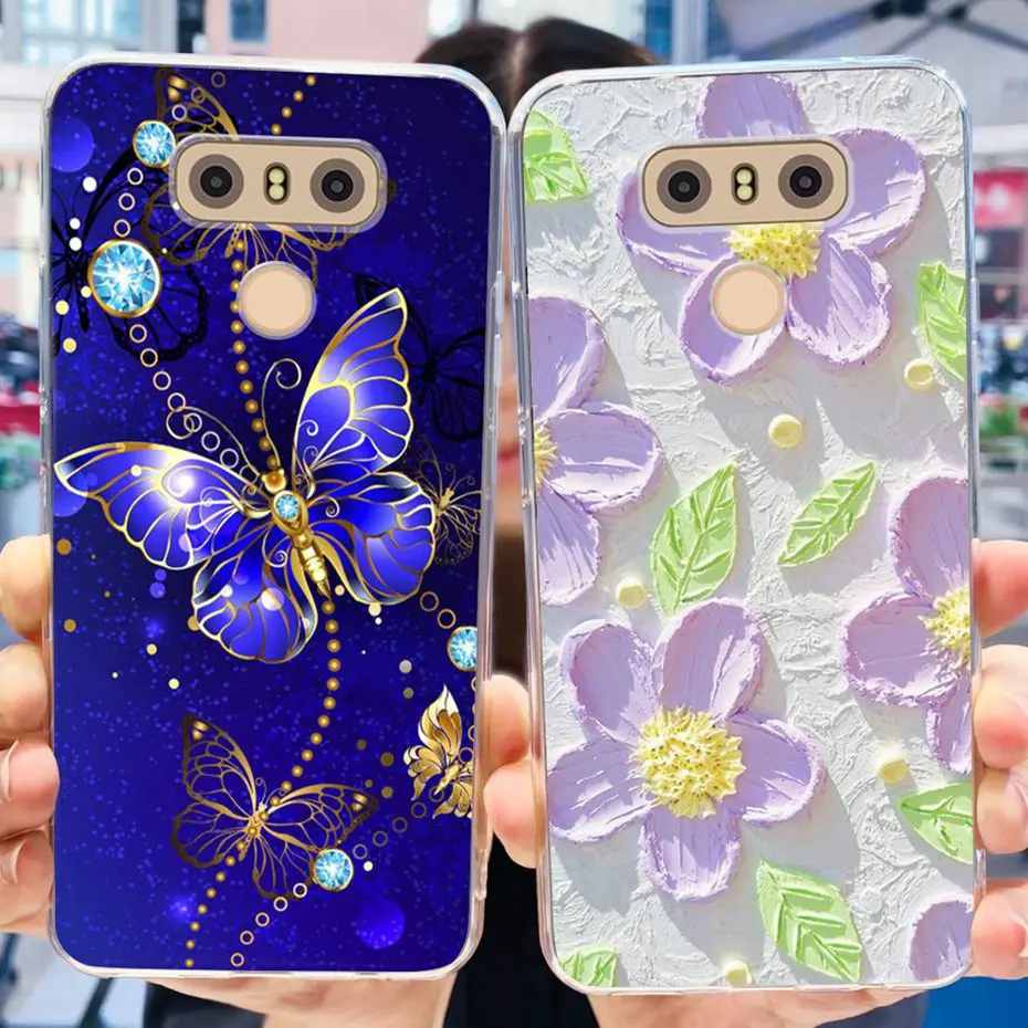 لينة سيليكون تبو الغطاء الخلفي ل lg، حالة رسمت جميل ل g6 ، g6 + ، h870 ، ls993 ، vs988 ، وق ، g6 plus ، g6plus #5