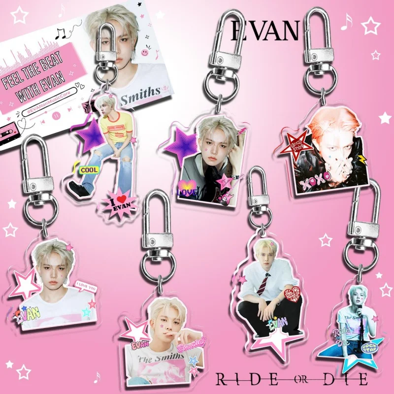Porte-clés personnalisé Kpop EVAN HEESEUNG, porte-clés mignon « Ride Or Die Solo », articles pour fans, collection EVERS