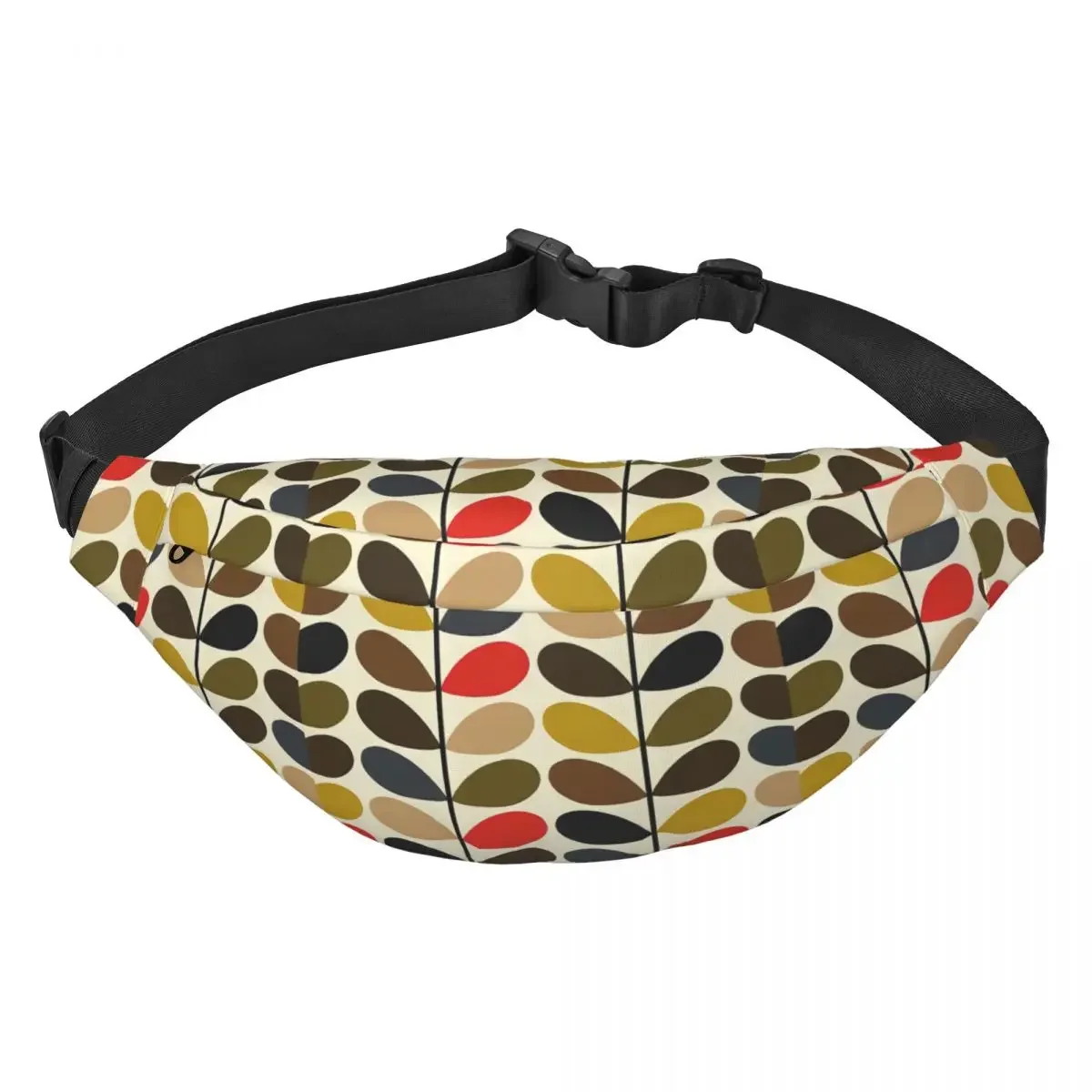 Custom Orla Kiely Cat Fanny Pack for Women Men Cool Scandinavian Sling Crossbody Waist Bag Travel Hiking Phone Money Pouch