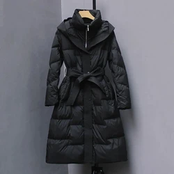 Winter Jacket Womens Clothing 2024 New Parkas Large Size Hooded Cold Proof Jackets Female Long Thicken Warm Down Cotton Coat