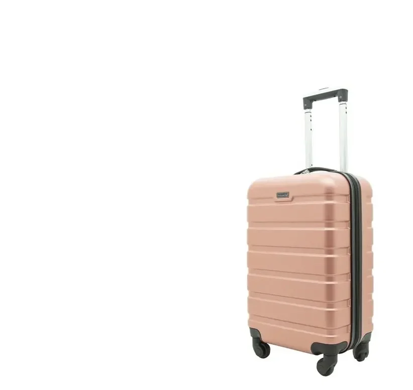 Luggage Stylish 20'' Rolling Rose Gold Carry-on Luggage Luxurious Durable for Travel with Lightweight Design.