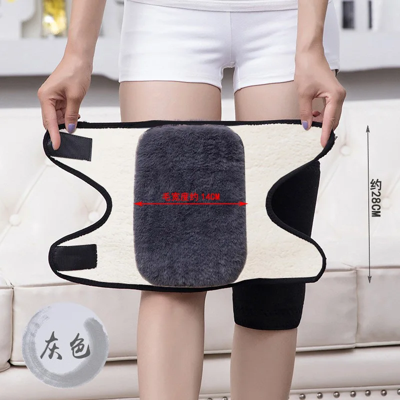 Knee Pads To Keep Warm Men and Women Elderly Thickened Fleece Paint Cover Buckle