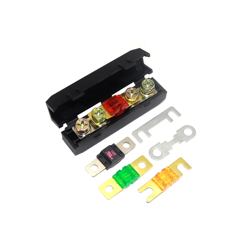 【2PCS】1Set Car Fuse 32V Fork Bolt Type ANF-H 20A 30A 40A 50A 60A 70A 80A 100A 150A 200A Fuse Holder