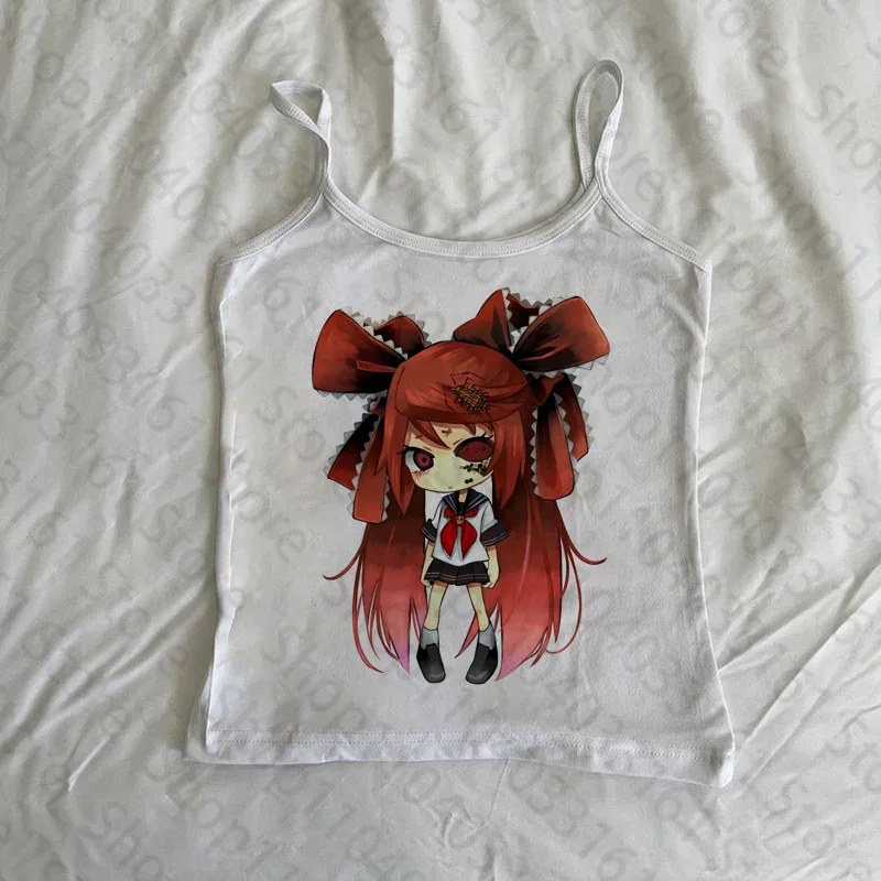 

Sexys Harajuku Summer Grunge Clothes Y2k Vintage Top for Women Cute Tops With Suspenders Woman Clothing Women's Corset Crop Top