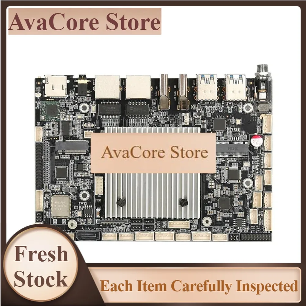 AvaCorePOS Digital Signage 4Cpu Fanless Octa-Core Rk3568 3588 Rk3399 Mini Itx Lvds Android Control Embedded Pc Development Mothe
