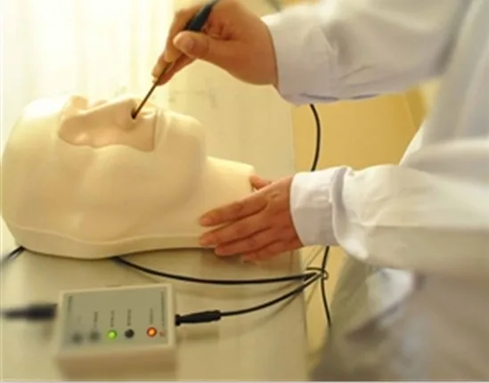 Nasal Hemorrhage Simulator For trainings of simple hemostasis, cauterization and nasal packing