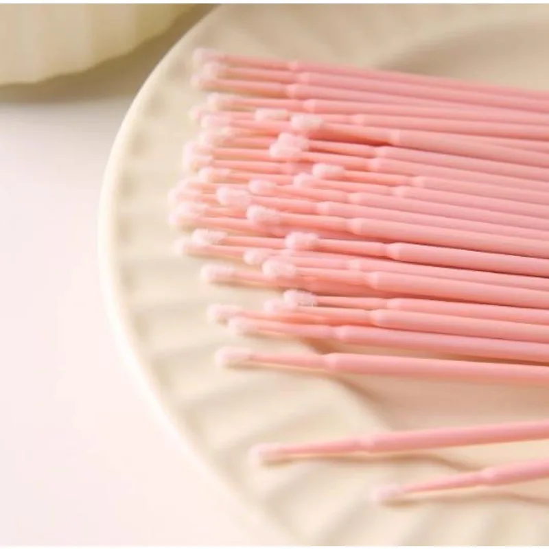 100 قطعة من أدوات رموش العين، شعيرات صغيرة يمكن التخلص منها، فرشاة نانو لإزالة المكياج ذات الاستخدام الواحد الممتدة #2