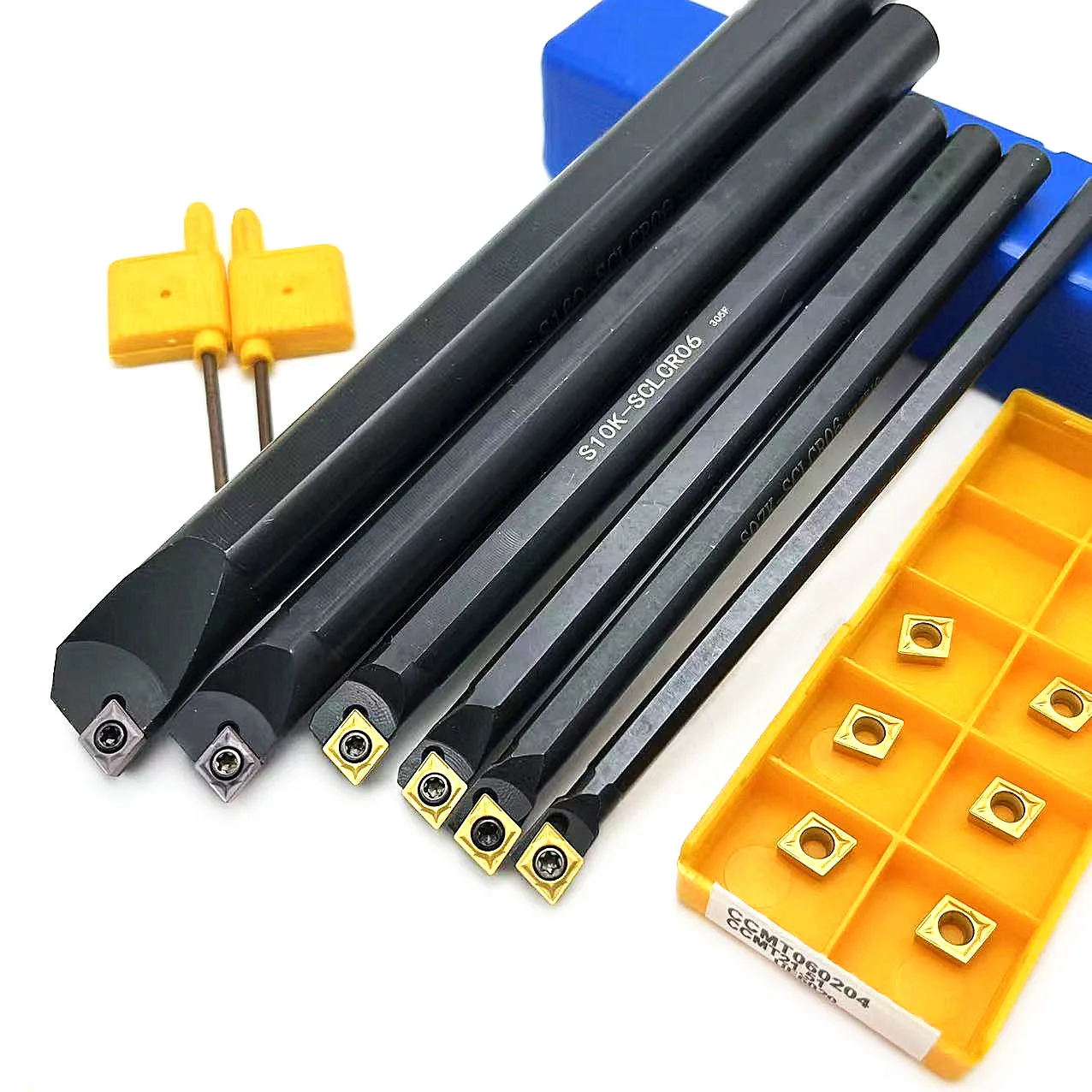 S06K S07K S08K S10K S12M SCLCR06 + CCMT060204  Internal Thread Turning Tool Holder Screw Turning Boring Tool Holder CNC Lathe