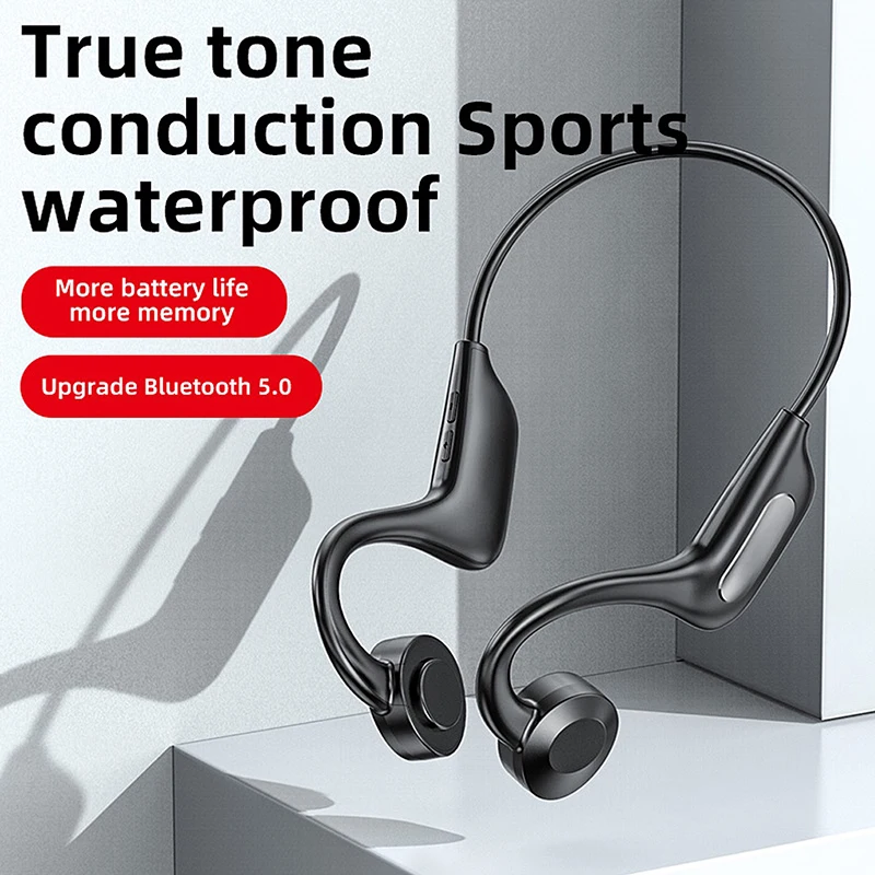 VG02 TWS Bone Conduction Wireless Bluetooth Earphone Sports Waterproof Ear Hook Gaming Headsets Noise Cancelling Headphone