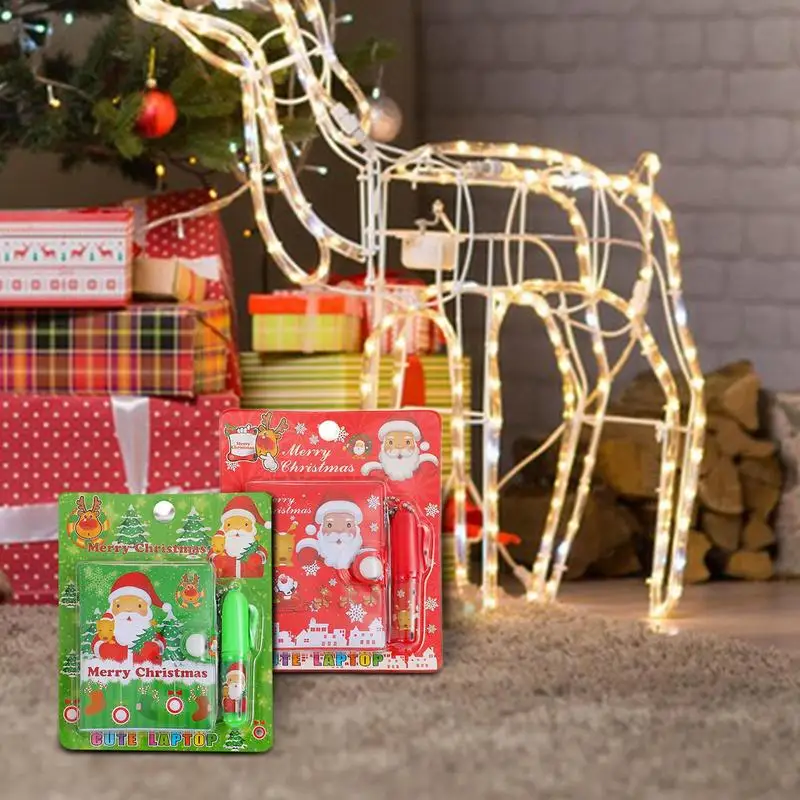 Mini Bloc de notas de Navidad para niños, cuadernos de bolsillo con forro lindo multifuncional, libro de lectura de mano Simple