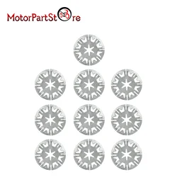 10pcs Car Exhaust Heat Shield Metal Spring Washer Fixing Clip Nut Insulating Metal Clamp for Ford VW Audi N90796501 N90796502