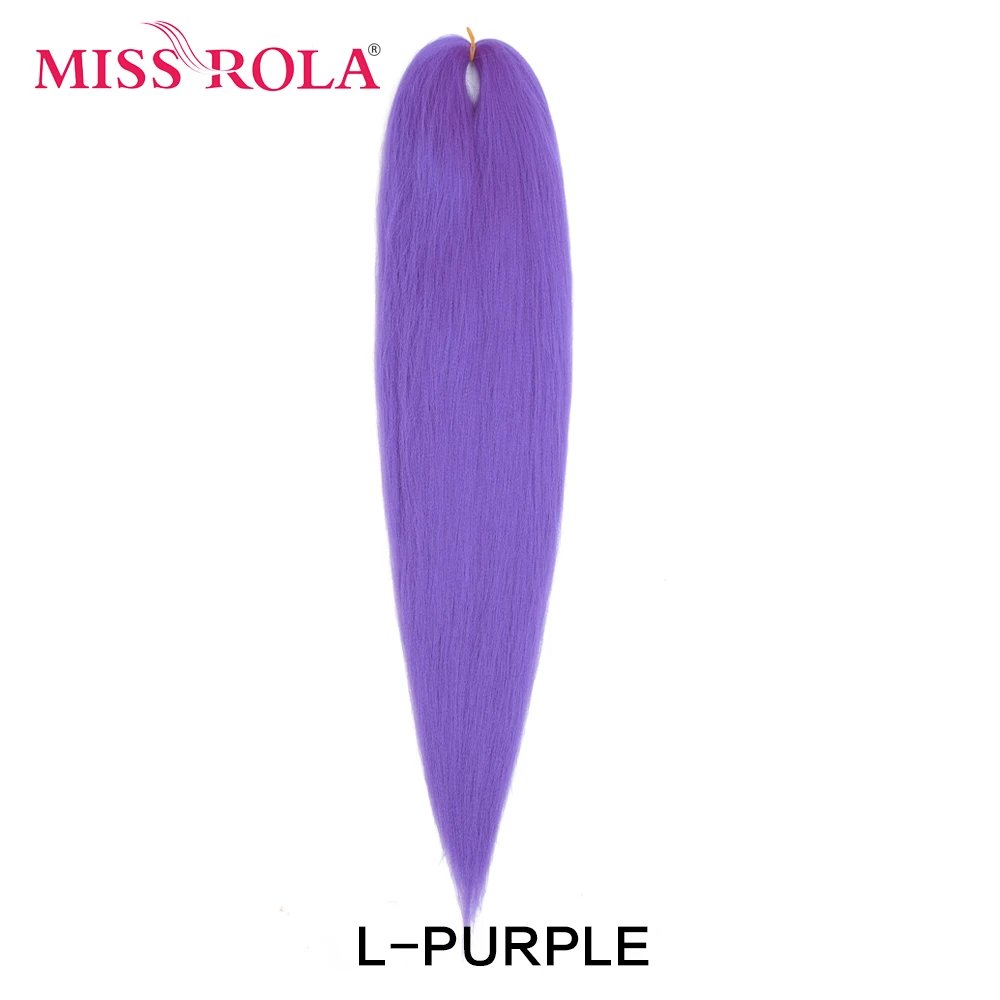 Miss Rola Synthetic Single Color Stretched Jumbo Braiding Hair Kanekalon Pink Twist Braid Hair Extension