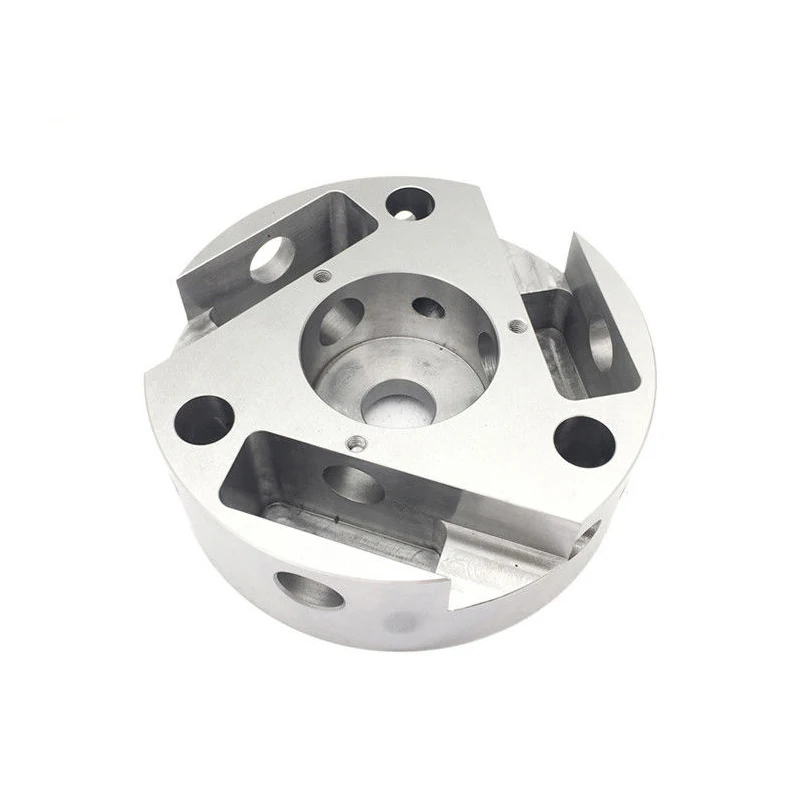 CNC Machined Non-Standard Aluminum Alloy Porous Circular Mechanical Parts Connecting the Base
