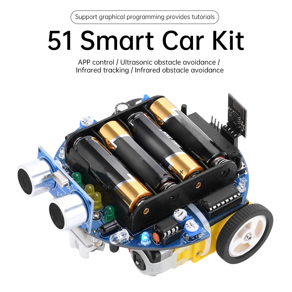 Multi BT Robot Car Kit Ultrasonic Obstacle Avoidance GraphicalRobot 51 Microcontroller Tracking Intelligent Car Diy Kit Parts