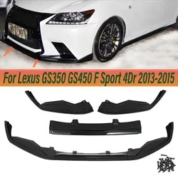 3Pcs Car Front Bumper Splitter Lip Spoiler Cover Trim Body Kit For Lexus GS350 GS 450 F Sport 4Dr Model2013 2014 2015