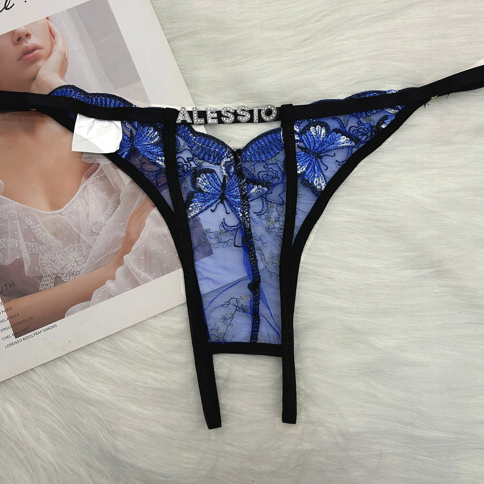 

Custom Thongs Customized Butterfly Thongs Women Sexy G-String Lingerie Panties Personalized Underwear Tanga Gift