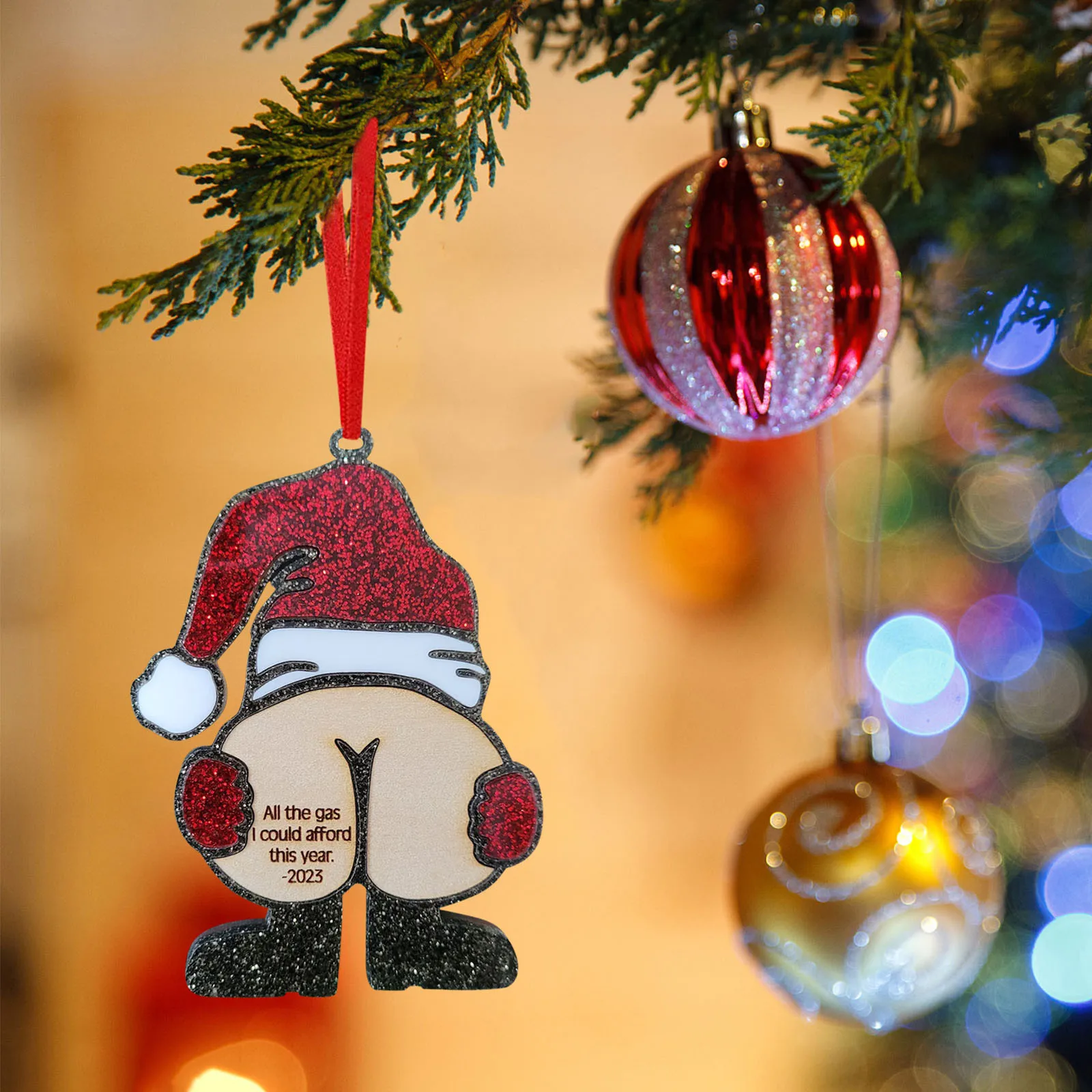 Funny Santa Claus New Year 2023 Party Decor Christmas Tree Decoration Ornament Pendant Hanging Navidad Noel Christmas Gift Toys