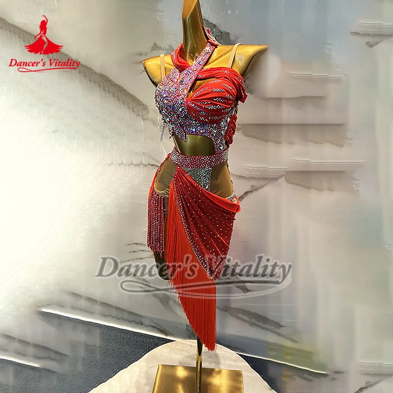 ผู้ใหญ่และวัยรุ่นเทศกาลเต้นรำแบล็คพูลเต้นรำละตินเอแบ๊บ สโตนส์ชุดมืออาชีพผู้หญิงชัตช่า แซมบ้าแสดงชุดที่กำหนดเอง