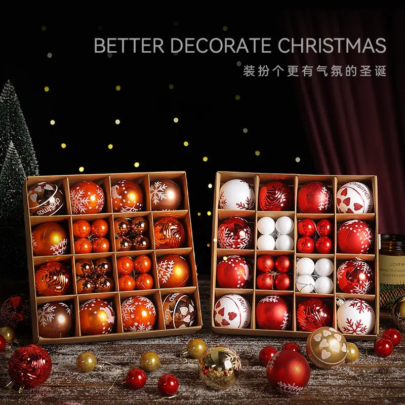 Multicolor Round Bauble Pendant Set All Match DIY Accessories For Building Warm Christmas Ambience And Indoor Scene Styling