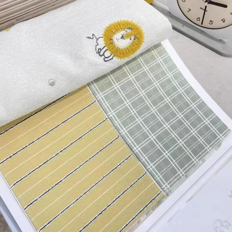 Custom Size Cream Style Antique Style Bright Yellow Children's Room Boy's Room Semi-blackout Striped Blackout Curtains Bedroom