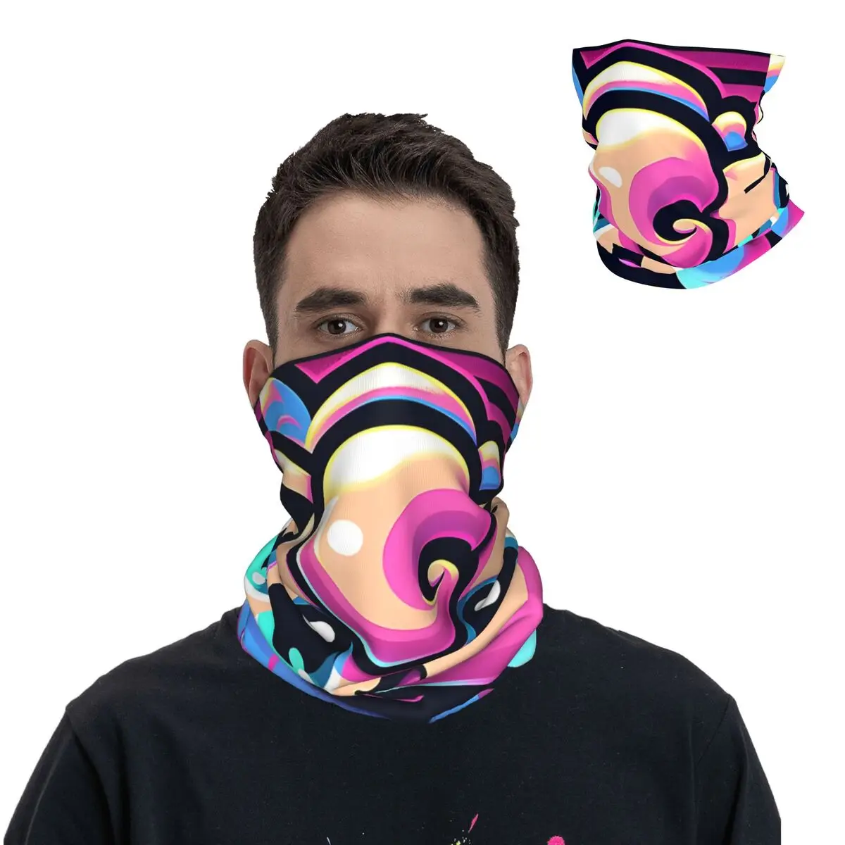 Pinky Clouds Bandana Neck Cover Motorcycle Club Pokﾩmon Wrap Scarf Balaclava Hiking Unisex Adult Winter