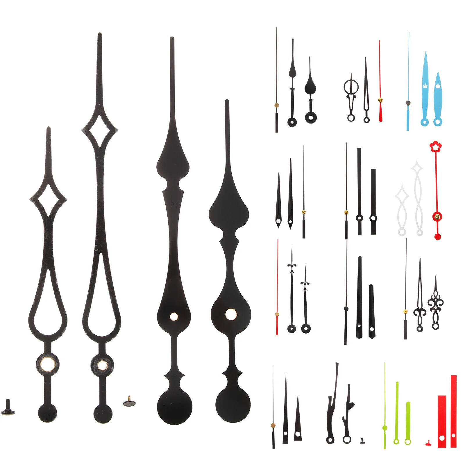 

15 set Clock Hands Set Plastic Replacement Parts For Wall Clock Repair Diy Kit Lightweight Modern Design Home Decor