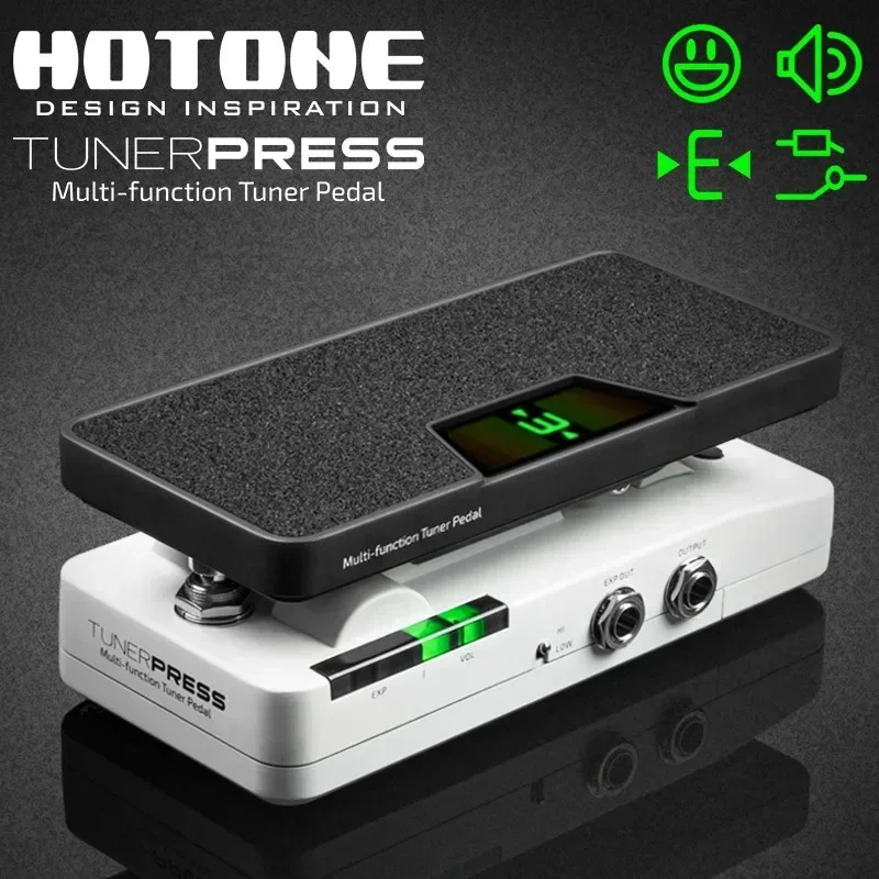 Hotone Tuner Press Multifunctional Tuning Meter Pedal 4-in-1 Electric Guitar Monolithic Volume Expression