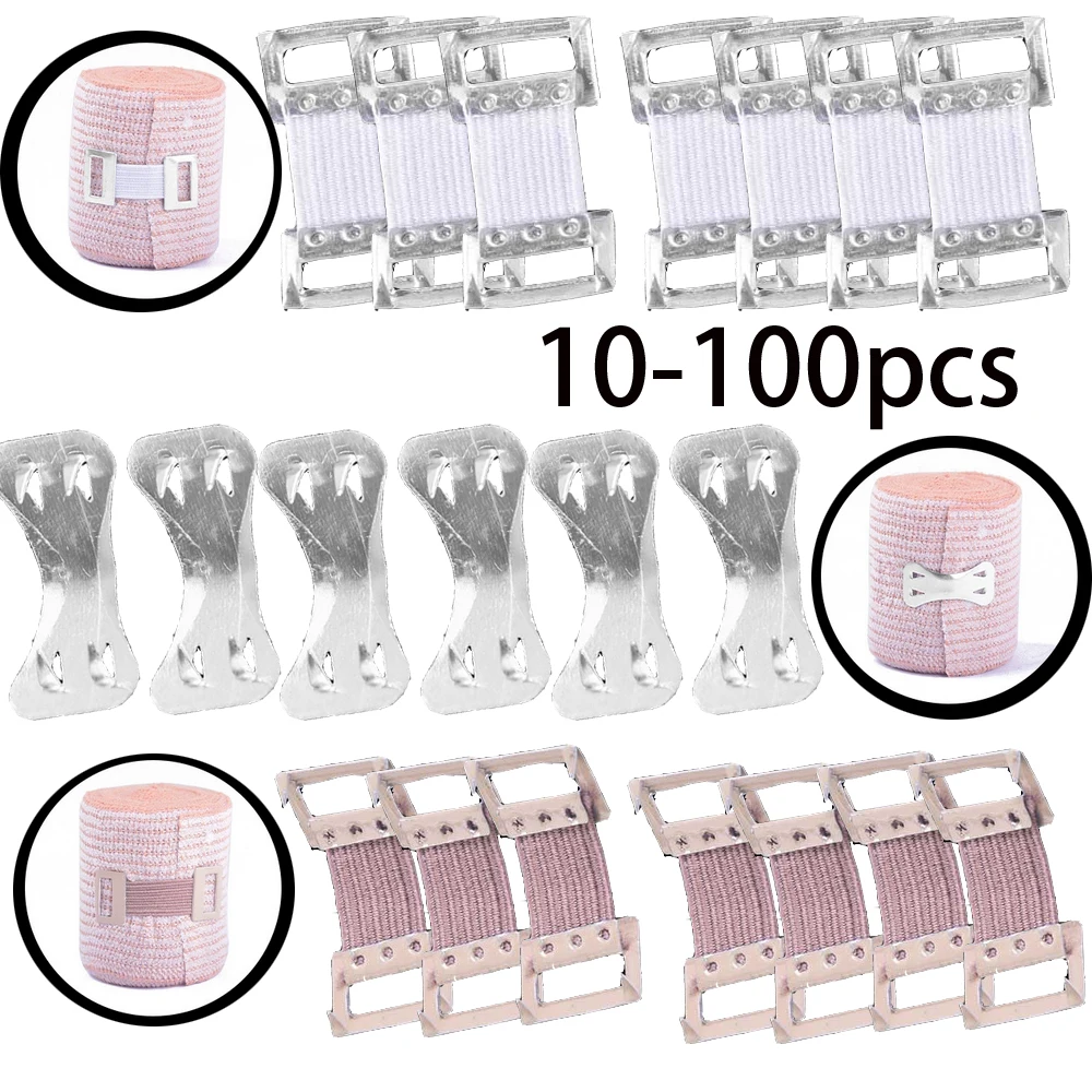 10-100pcs Replaceable Metal Elastic Bandage Clip Stretch Bandage Wrap Clips Clip Wrap Clip for Various Type Bandages