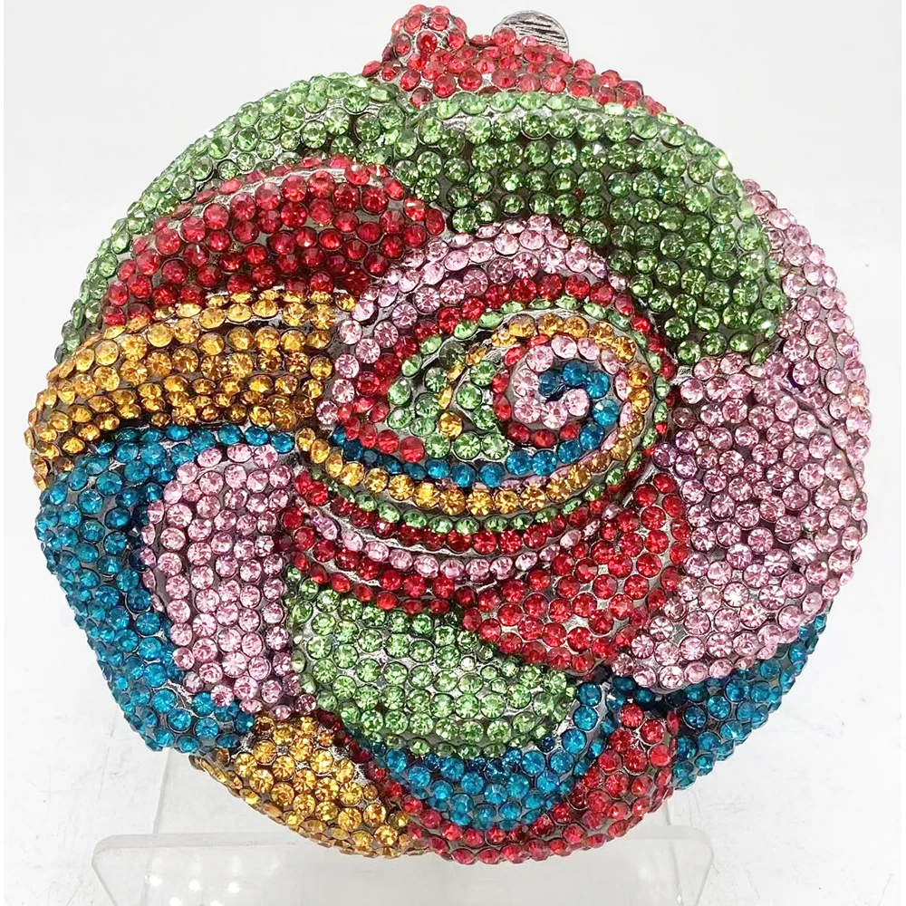 

Crystal Clutch Evening Bags Clutches Flower Women Diamonds Wedding Purse WHTUOHENG Formal Dinner Party Purse Banquet Clutches