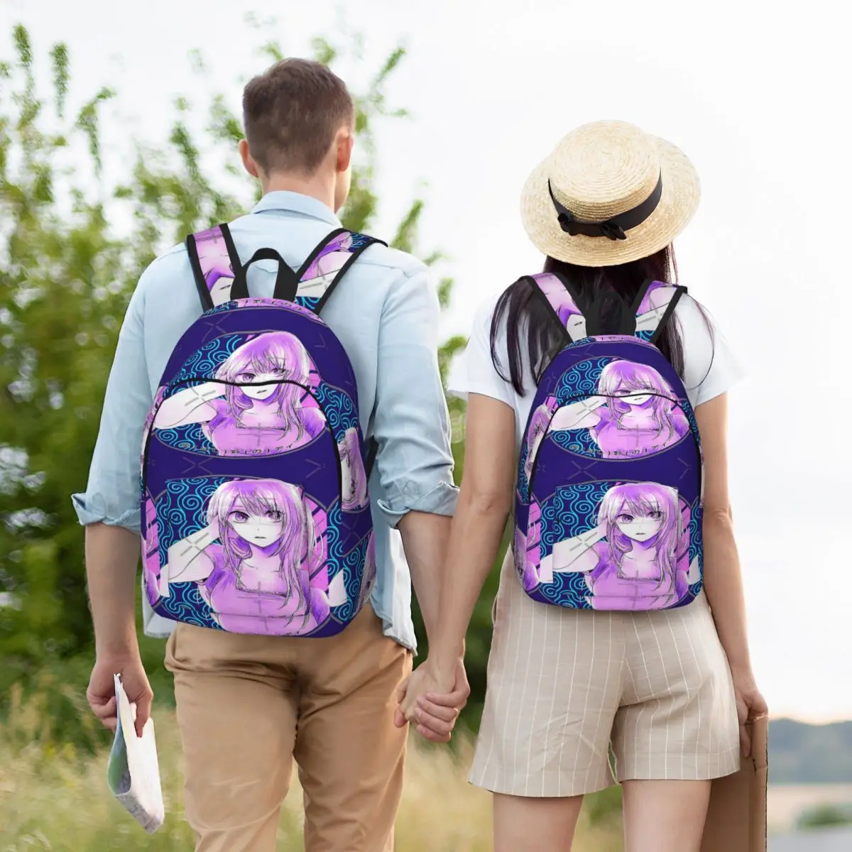 لطيف أنيمي فتاة Ai Hoshino بسيطة وأنيقة على ظهره قماش على ظهره حقائب الإناث #5