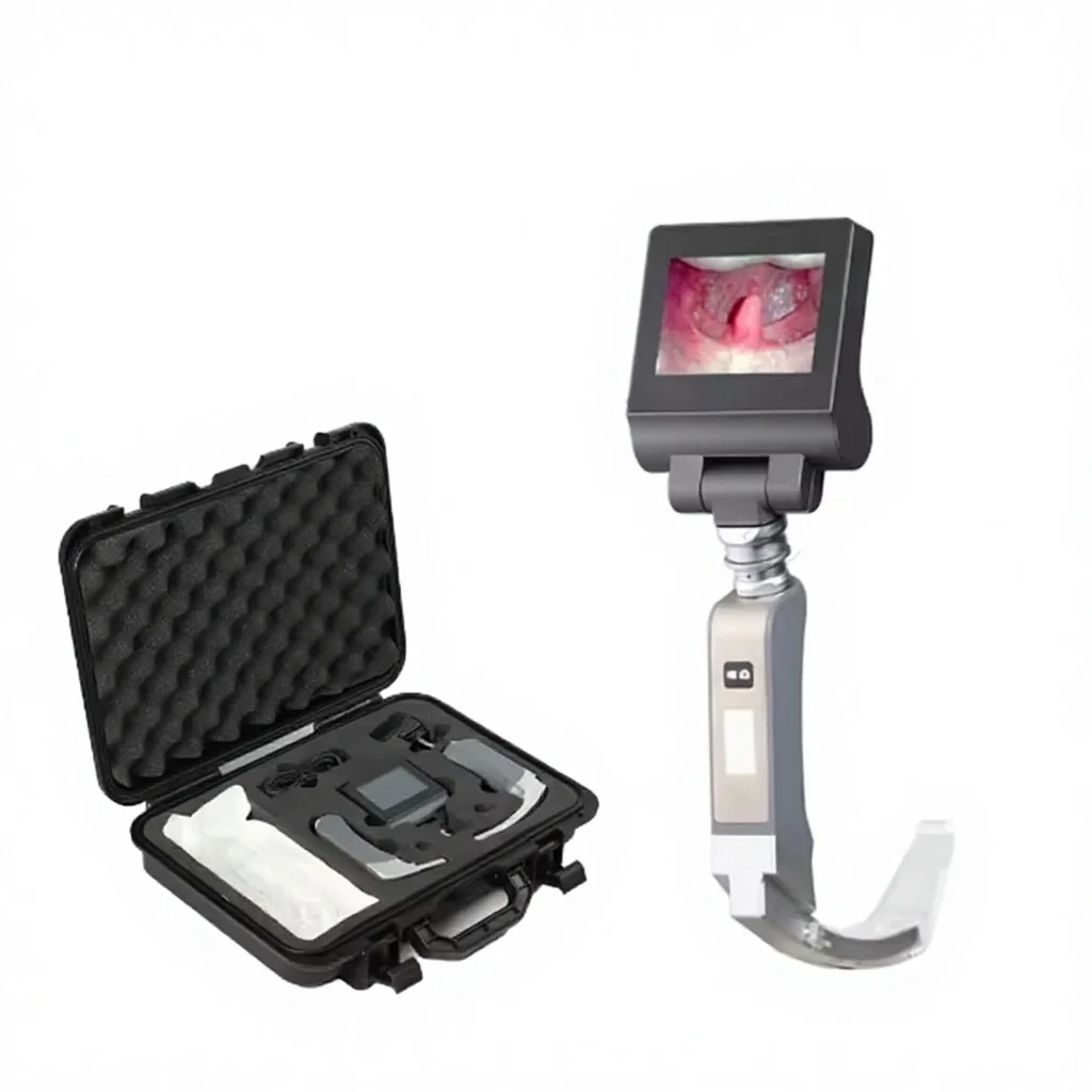 Portable Video Laryngoscope Set Disposable Video Laryngoscope  with All Blades Anesthesia Video Laryngoscope for Hosptal Clinic