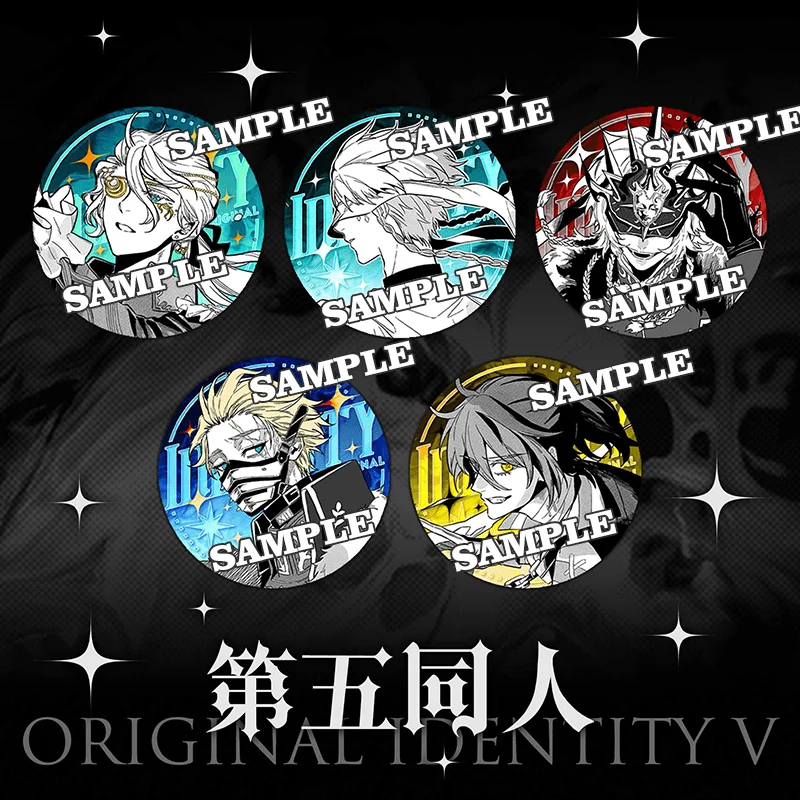 Anime Identity Ⅴ Prisoner Composer Tinplate Badge Double Flash Medal Cartoon Emblem Delicate Reverse Laser Card Xmas Gifts