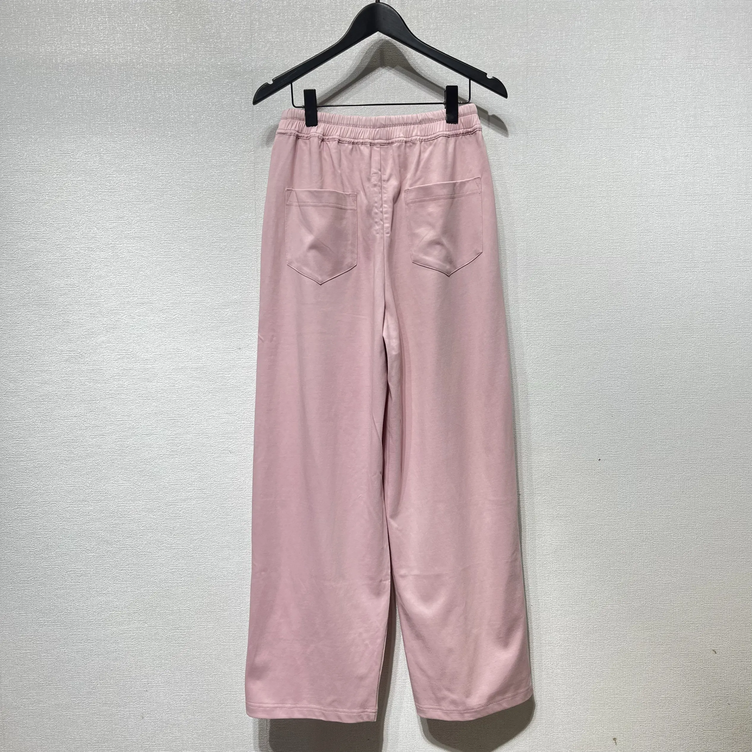 Designer Original Brand High-Street Women's Elastic Drawstring Solid Color Patchwork Line Straight Wide-Leg Casual Pants