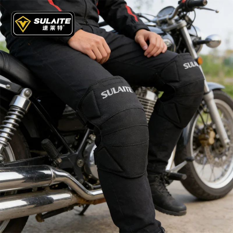 

Motorcycle Knee Pads Guards Protector Windproof Breathable Anti-Slip MTB Cycling Items All-Season Protective Gear for Men Women