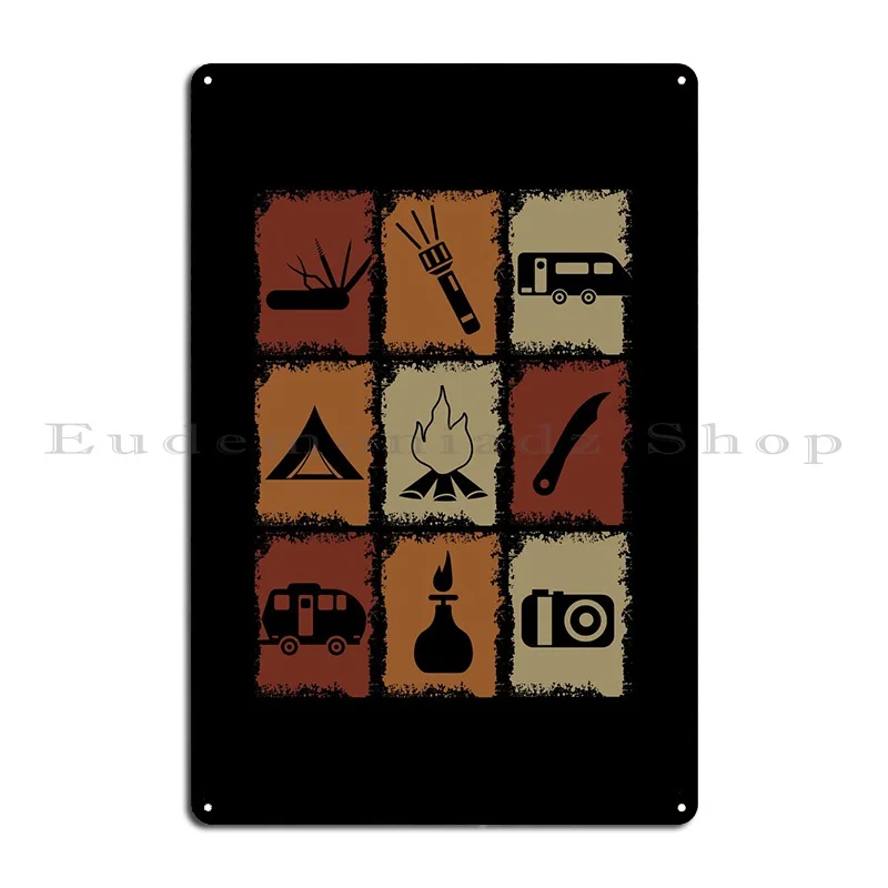 Camping Stuff Metal Plaque Poster Wall Mural Garage Designs Club Bar Pub Tin Sign Poster