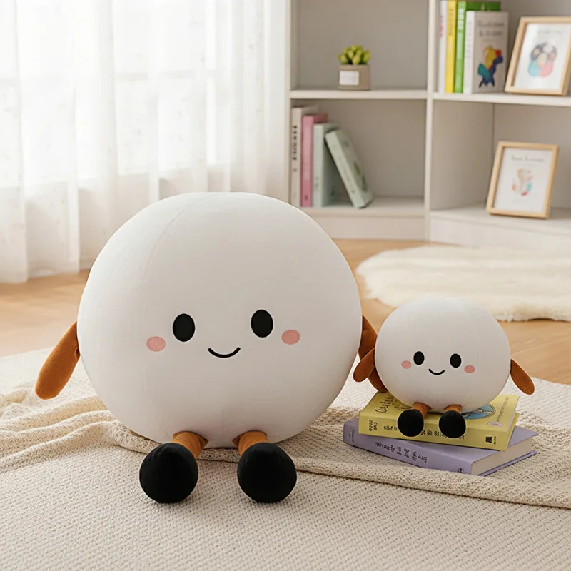 

35/50CM Cute Ping Pong Ball Plush Pillow Soft Stuffed Table Tennis Doll with Arms and Legs Kawaii Cushion Fans Birthday Gift