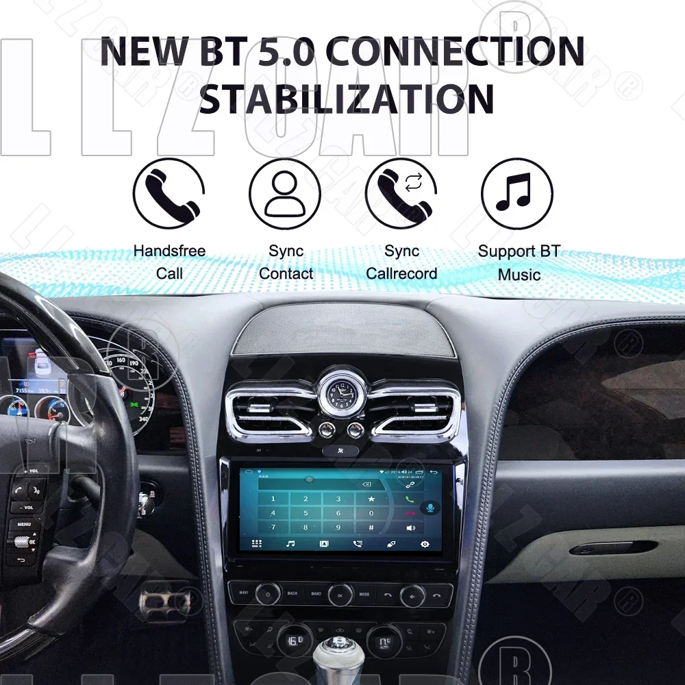 Wireless CarPlay Android Auto Android14.0 DSP GPS Car Multimedia Head Unit For Bentley Continental GT Flying Spur 2005 2006‑2019
