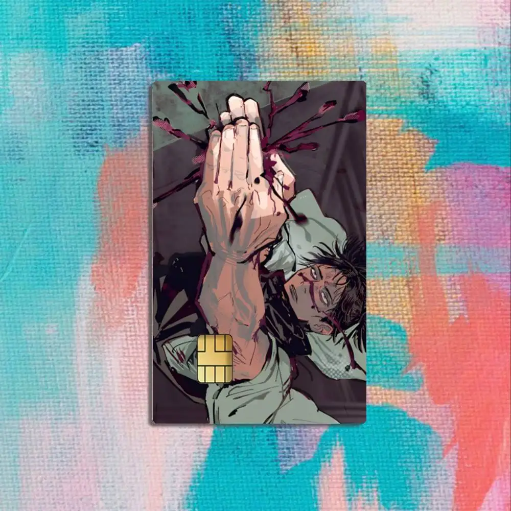 Choso J-Jujutsu Kaisen Card Stickers Credit Visa Debit Bank Charge Card Bus Metro Waterproof Sticker Decal Decoration