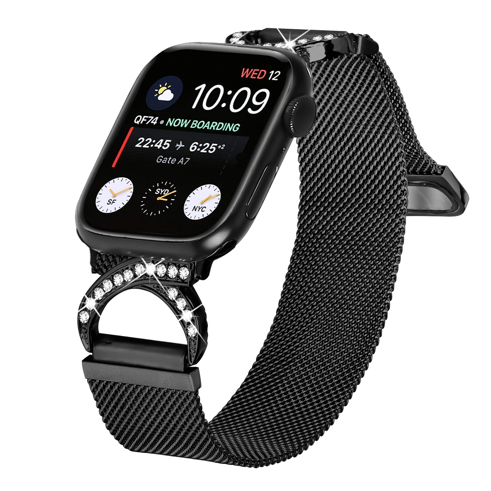Milanese Loop For Apple Watch Strap 46mm 44mm 45mm 40mm 42mm 41mm 38mm 49mm Bracelet iWatch Series10 Ultra 2 9 8 SE 7 6 5 4 Band