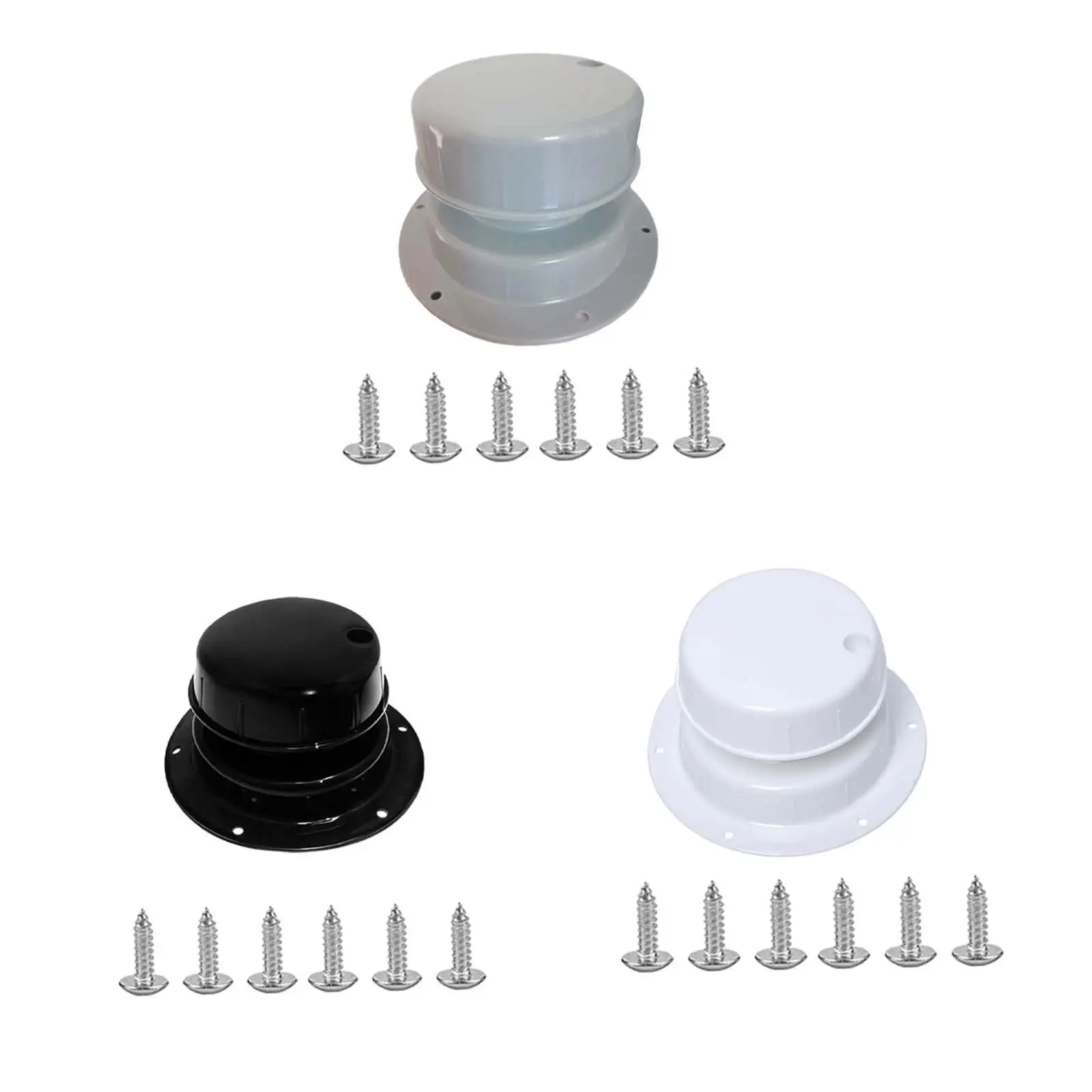 Durable RV Sewer Vent Cover Pipe Outlet Cap Roof Duct Vent with Screws for Caravan Motorhome