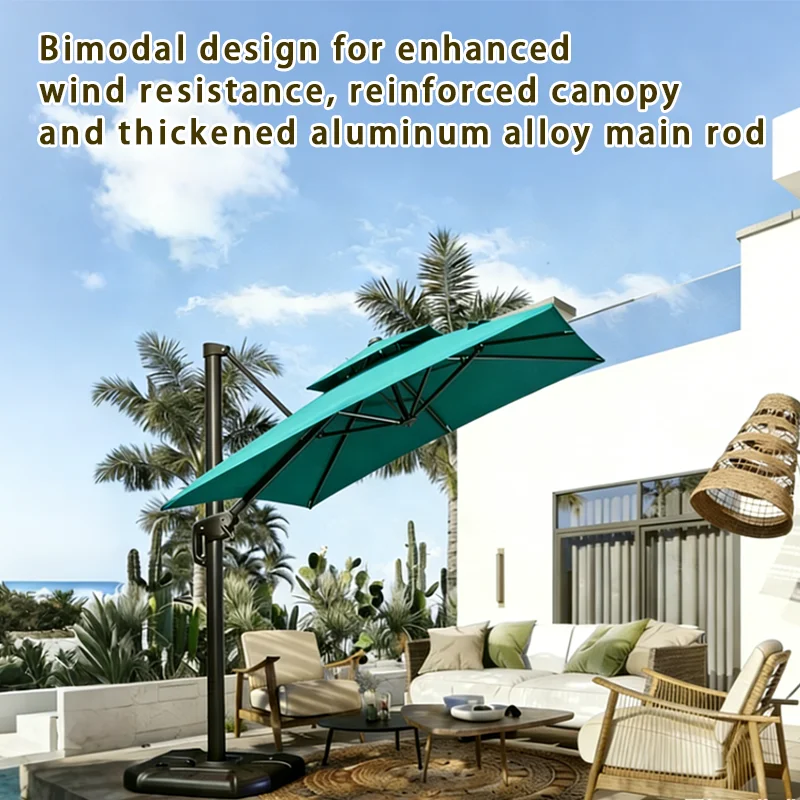 Modern Aluminum Waterproof UV-Resistant Courtyard Umbrella with 2.5m Radii