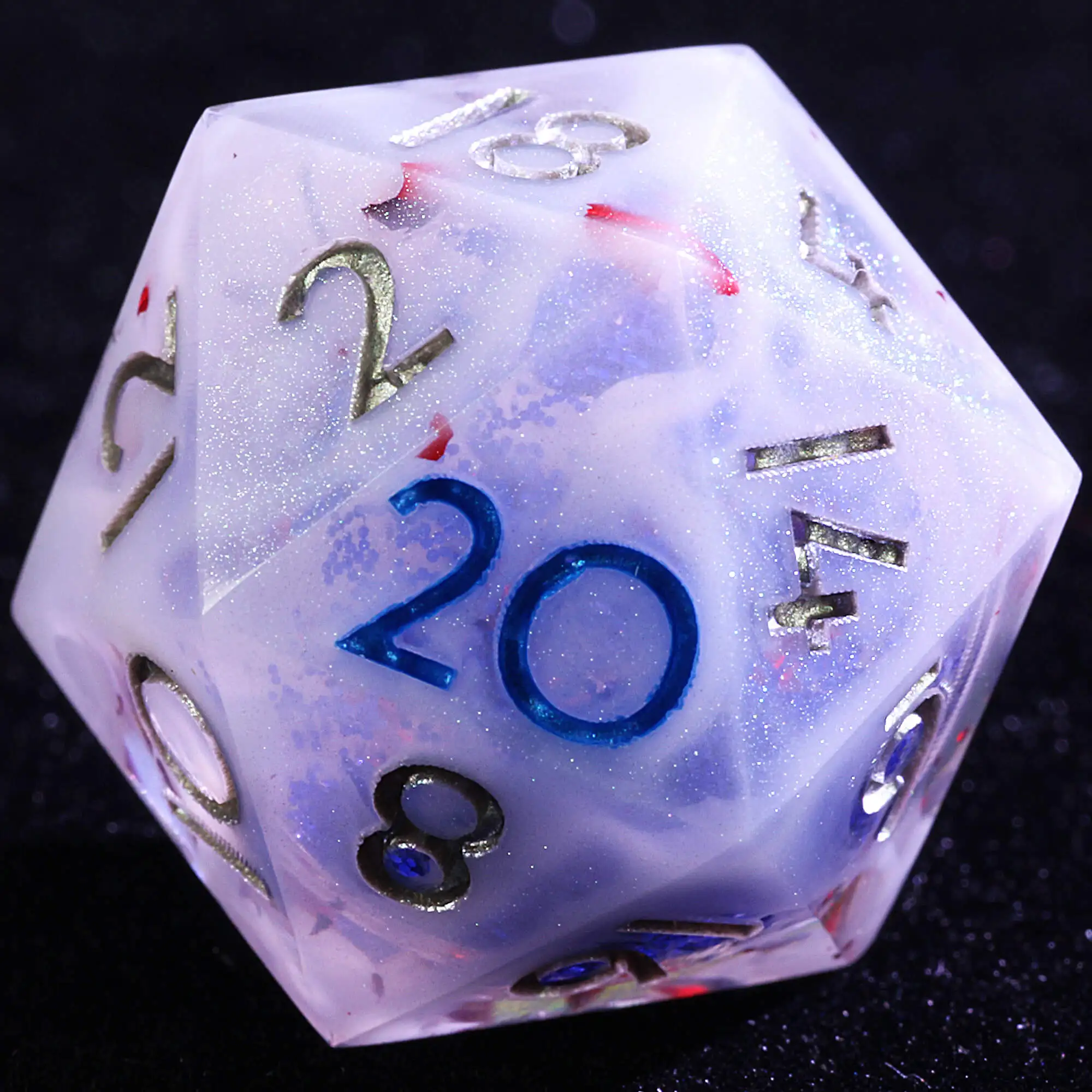 9 Polyhedral Resin Liquid Core DD Set of Dice Veiled Abyss