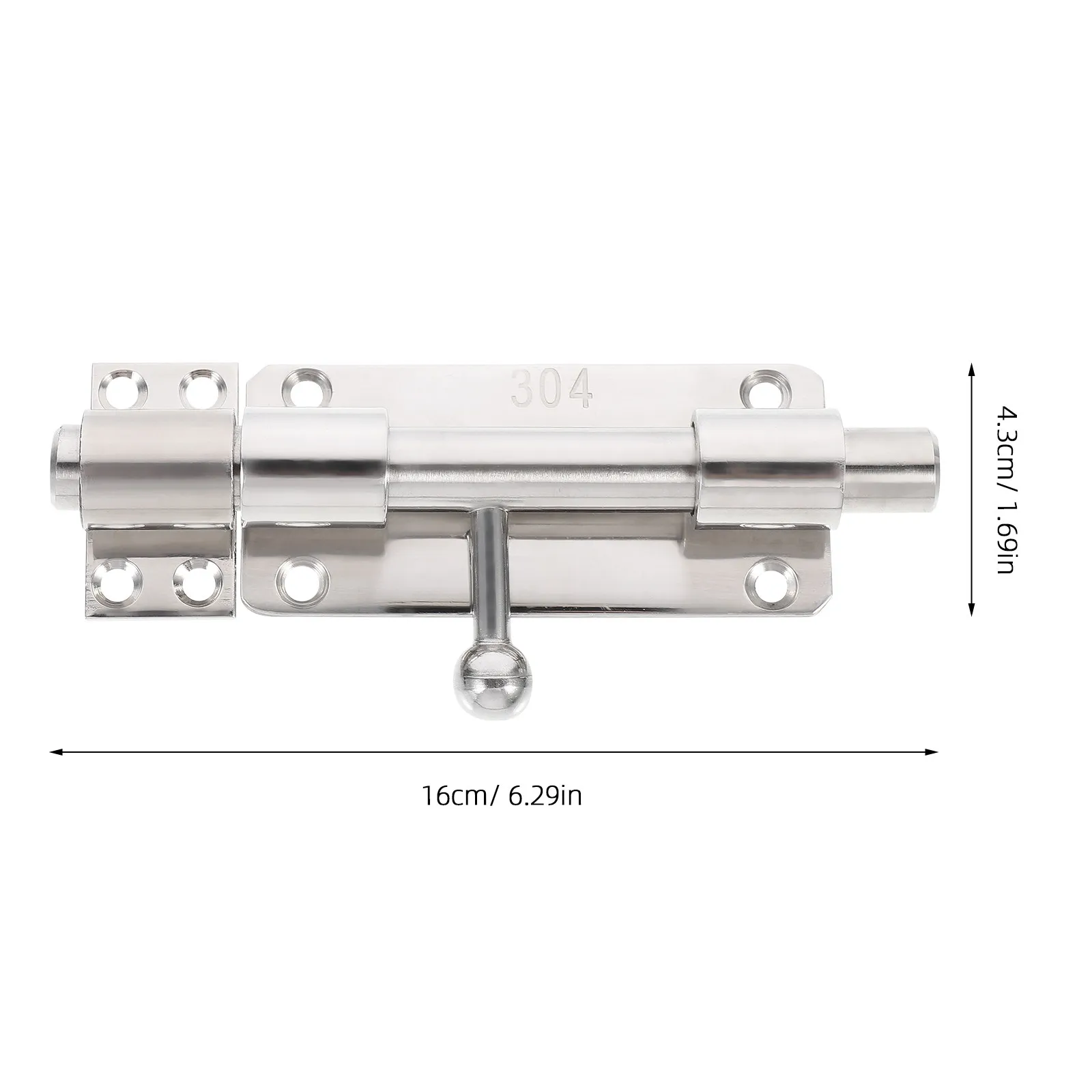 1Pcs Premium Thickened Door Lock Stainless Steel Safety Latch for Home Office Security Door Locking System Smooth Quiet
