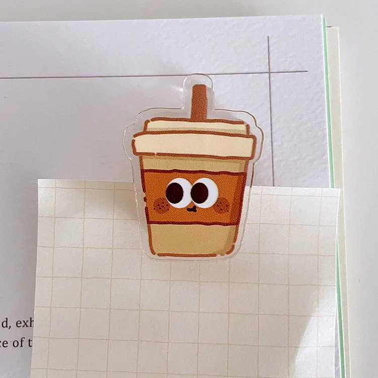 Clip per sigillare il pane in acrilico da 5 pezzi, clip per file di note con decorazione per toast