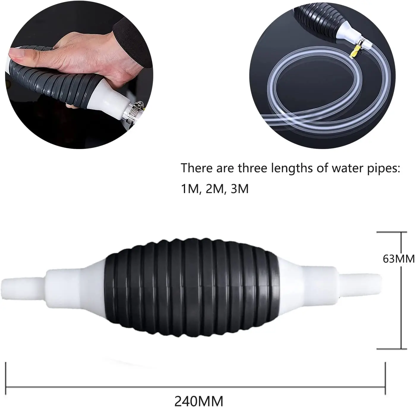 Pompe à carburant manuelle pour voiture, transfert d\'huile, siphon manuel, économiseur de carburant pour gaz Jane, pompe à carburant liquide diesel