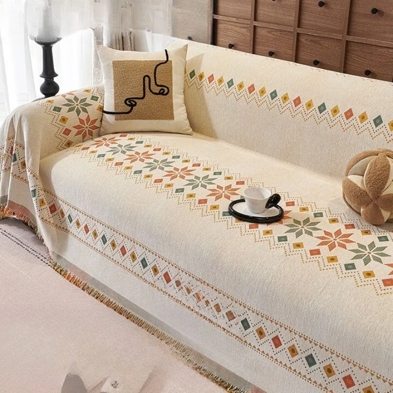sofa towel cover, anti-cat scratch chenille sofa cushion cover